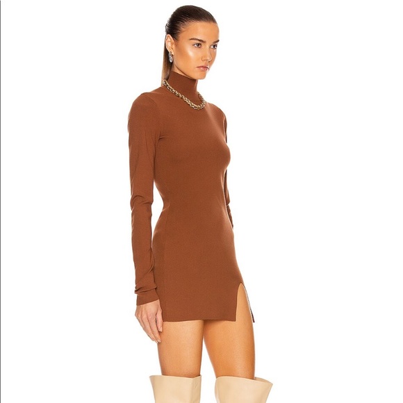 ZEYNEP ARCAY SIDE-SLIT MINI DRESS, NUDE SZ IT/36 US/0 - Picture 9 of 15